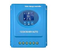 NONDK MPPT Solar Charge Controller 120A 12V-48V Auto LCD & Dual USB Charging F for Phone Lead-Acid/Lithium Battery