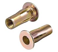 NONDK Multi-Grip Rivet-Nut, M8 Pre-Bulbed Shank Carbon Steel Color-Zinc-Plated Flat Head Threaded Insert Nut 25Pcs