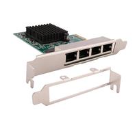 NONDK Network Cards Network/Ethernet/Lan Adapter PCI-E Network Card Realtek RJ45 Internet Ethernet Gigabit 4 Port Network Card