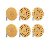 NONDK No-Scratch Powerful Rubber Eraser Wheel 4 Inch Paint Safe Decal Remover 6-Pack with Drill Adapter