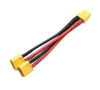 NONDK Parallel Battery Connector 1 Female to 2 Male Cable Dual Extension Y Splitter 14AWG Silicone Wire for RC Battery Easy Install Easy to Use
