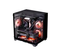 NONDK PC Case Sea View Room Gaming Computer Desktop M-ATX Motherboard Double-Sided Tempered Glass PC Gamer Cabinet
