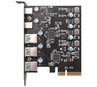 NONDK PCIe to USB 3.2 Gen 2 Card with 10Gbps Bandwidth 5-Port (3X USB-A -2X USB-C) Converter PCIE Splitter for 10/8