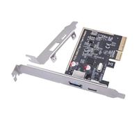 NONDK PCIE USB 3.2 GEN2 10G + Type C 10G Adapter PCI Express X4 Expansion Card Riser ASM1142 Chip Controller for Desktop