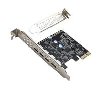NONDK PCIE USB Type C Expansion Card Adapter HUB 4 Port USB-C USB3.2 GEN1 5 Gbps Riser Card with Low Profile Mounting Bracket for Desktop Systems