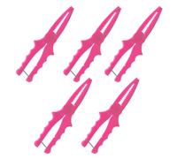 NONDK Plastic Clamp Fish Pliers Small Fish Clamp Fish Controller Portable Fishing Tool Pink