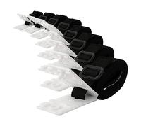 NONDK Pool Solar Cover Reel Attachment Straps Kit Black & White Plastic Solar Blanket Cover Reels Straps for in Ground Swimming Pool