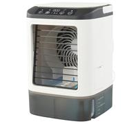 NONDK Portable Fan Desktop Dual Ultrasonic Atomization 3-Speed Mute Air Cooler Night Light Electric Fan for Home