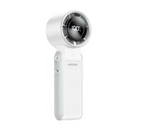NONDK Portable Handheld Turbo Fan Digital Display USB Rechargeable Mini Hand Held Personal Fan forTravel, Outdoor A