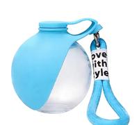 NONDK Portable Outdoor Dispenser Dogs Drinking Bottle with Silicone Bowl 285ml Leak-Proof Water Bottle for Cats Dogs Blue