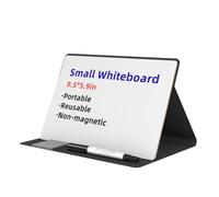 NONDK Portable Small Whiteboard, Reusable Mini Magnet Dry Erase Board with Marker Wipe Cloth Magnetic Dry Erase Board Black