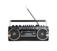 NONDK Portable Vintage USB Am Fm USB Tape Radio Dual Recording Mp3 Audio Cassette Tape Bluetooth Player Speaker