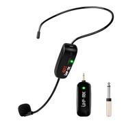NONDK Portable Wireless UHF Mic for Teaching- Head-Mounted Microphone with Receiver for Earphone Headphones Accessory