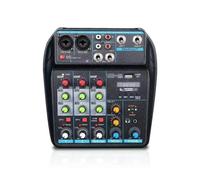 NONDK Professional 4-Channel USB Audio Mixer Console with Bluetooth, Recording Capabilities for DJs and PC Mixing