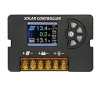 NONDK PWM Solar Controller Solar Controller 12V/24V 30A with Color LCD Screen, Adjustable Voltage, Multi-Battery Support