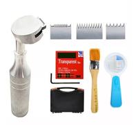 NONDK QFH-A Manual Grid Adhesion Tester with Magnifier Grid-Cut Tester 1MM/2MM/3MM 3 Blades Paint Film Scratcher