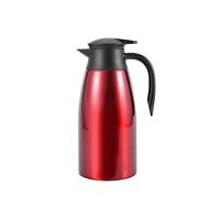 NONDK Red 304 Stainless Steel 2L Thermal Flask Vacuum Insulated Water Pot Coffee Tea Milk Jug Thermal Pitcher for Home and