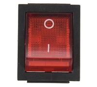NONDK Red Light 4 Pin DPST ON/OFF Rocker Switch 15A/250V 20A/125V AC 28x22mm