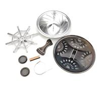 NONDK Resonator Cones Soundhole Screens Tailpiece Spider Bridge Saddle Set for Dobro Resonator Guitar Parts Accessories Set