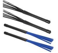 NONDK Retractable Wire Brush Drum Stick Brush with Comfort Rubber Handle