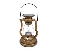 NONDK Retro Solar Hanging Candle Light LEDs Oil Lamp Flickering Flameless Solar Lantern Outdoor Garden Yard Lighting-Gold
