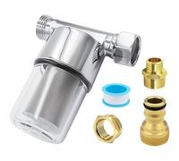NONDK Reusable Inline Sediment Water Filter-Solid Brass Construction for Washing Machine, RV Shower& Garden Hose Pre-Filter
