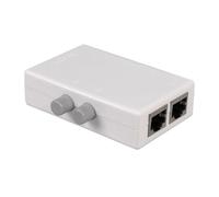 NONDK RJ45 Splitter Switch 2 Ports Network Switch Freely Between Intranet & Extranet Network