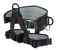 NONDK Rock Climbing Outdoor Safe Rope Adjustable Half-Body Harness High-Altitude Rock Climbing Work Altitude Climbing forHigh Altitude Work Safety Belt Black Red