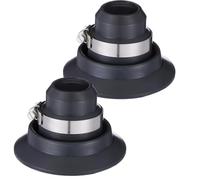 NONDK Roof Vent Pipe Flashing Kit 2 Pcs 1.5" to 2" Rubber Roof Collar Repair Boot Vent with Stainless Steel Clamp Fit