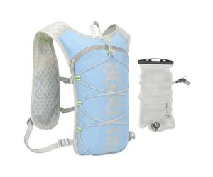 NONDK Running Hydration Vest with 1.5L Hydration Bladder Reflective Breathable Light Running Backpack Blue
