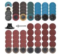 NONDK Sanding Disc Roll 50mm Set of 70Pcs 2" R-Type Quick Change Disc Lock Cooling for Metal Rust Removal Conditioning