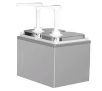 NONDK Sauce Dispenser Stainless Steel with Large Capacity and Hand Press Mechanism for Efficient for Liquid Control Double Head