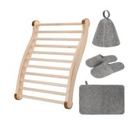 NONDK Sauna Backrest Sauna Backrest Infrared S-Shaped Backrest Wooden Sauna Backrest Frame