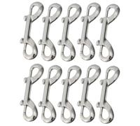 NONDK Scuba Diving Accessories- Double End Bolt Snap Hook Clips 10pcs Zinc Alloy Quick Draw Link Carabiner B-Shaped Spring Hooks