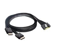 NONDK Server Data Cable Server Data Cable Slim Sas SFF-8654 8i to Oculink SFF-8611 4i X 2 for Server PCI-Express Riser Card