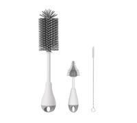 NONDK Silicone Bottle Brush Cleaner Attachment, Straw Cleaning Brush Set for Cleaning Narrow Neck Containers Gray