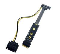 NONDK Silver-Plated M.2 for NVME to U.2 U.3 Solid State Drive SSD Adapter PCI-E 4.0 High Speed Riser Extension Cable Easy to Use (A)
