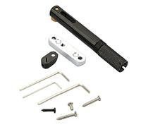 NONDK Single Set Saddle Headless Electric Guitar Bridge Tailpiece with Wrench for Headless Electric Guitar Black