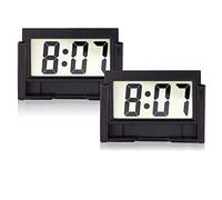 NONDK Small Digital Car Dashboard Clock Battery Operated Big Clear LCD Time Display for Automotive, Motorcycle &Truck