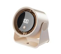 NONDK Small Home Desktop Fan Rechargeable Mute Digital Circulation Fan Electric Cool Fan Dormitory Home Fan for Home for Class Beige