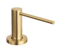 NONDK Soap Dispenser for Kitchen Sink Brushed Stainless Steel Countertop Pump Hand Lotion Built in Bottlend Easy to Use Glod