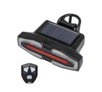 NONDK Solar Bike Tail Light with Turn Signals, USB Rechargeable and Wireless Remote Control for Cycling Safety