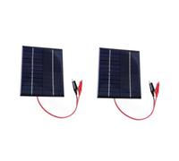 NONDK Solar Panel Clips Included Clip 2X | Dual panels deliver 2W at 12V, open circuit 13.5V, 0-166mA operating current, 180mA short circuit, PC case.