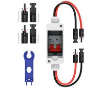 NONDK Solar Panel Disconnect Switch, 63A DC 1000V Breaker Box PV Disconnect Switch with IP65 Waterproof Box
