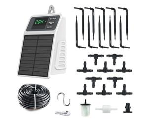 NONDK Solar Powered Automatic Drip Irrigation System for Garden Balcony- DIY Hose Irrigation System Watering Solution
