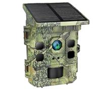 NONDK Solar Powered Game Camera 4K with WiFi Bluetooth, Waterproof Trail Camera Featuring Night Vision, Solar Panel for Wildlife Monitoring Surveillance