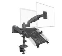 NONDK Spring Monitor Arm 17-27" Dual Monitor Holder Mount Arm Full Motion Display Stand Loading 2-9 Kgs