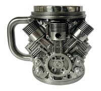 NONDK Stainless Steel Coffee Mug Engine Stainless Steel Mug Car Engine Ceramic Coffee Mug V6
