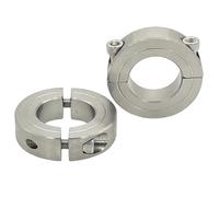 NONDK Stainless Steel Shaft Collar Clamp Set Retaining Double Split Lock Ring Accessories Collar Lock