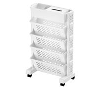 NONDK Storage Racks Bookshelves Movable Multi-Layer Shelves Desktop Storage Baskets 5 Layers